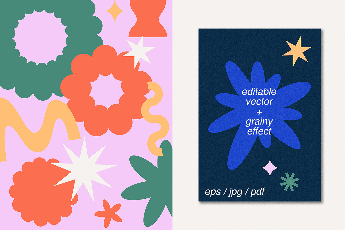 Retro Abstract Vector Shapes, an Object Graphic by ArtFM (Photo 7 of 13)