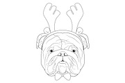 Christmas 60 Dog Breeds for Coloring, an Animal Illustration by asantosg (Thumbnail 7 of 9)