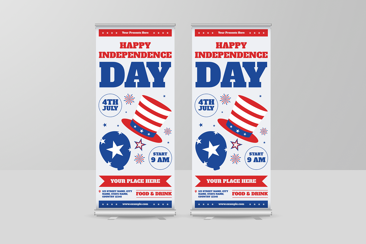 Happy Independence Day RollUp Banner, a Poster Template by Annora Studio (Photo 2 of 6)