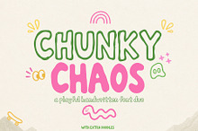 Chunky Chaos Handwritten Font Duo