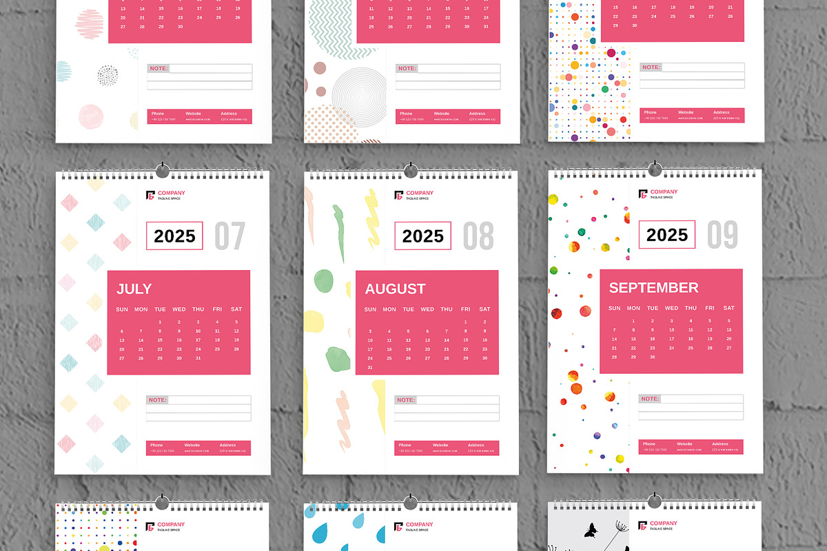 Calendar Template 2025, a Stationery Template by MightyDesign (Photo 3 of 7)