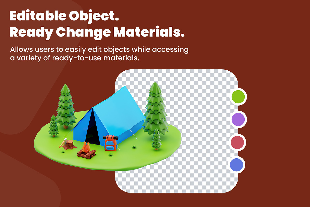 3D Isometric Camping Pack, a 3D by novia99design (Photo 6 of 6)
