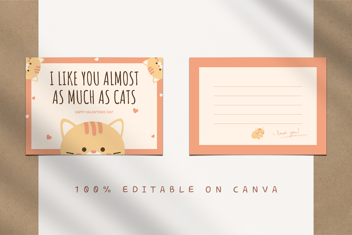 VALENTINE'S DAY CARD CANVA TEMPLATE, a Card Template by The Little Lily Studio (Photo 2 of 5)