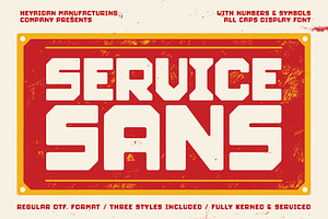 Service Sans | Retro Blocky Font