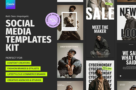 SOCIAL MEDIA TEMPLATES KIT FOR CANVA