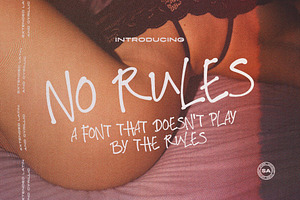 NO RULES || Cursive Handwritten Font