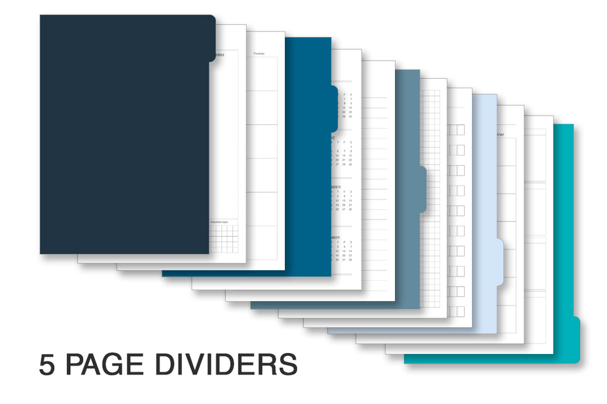 Planner kit vol.4. Universal design, a Stationery Template by Lina_Lisichka (Photo 3 of 5)