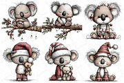 Whimsical Christmas Koala Clipart, an Illustration by DreamPrint404 (Thumbnail 2 of 7)