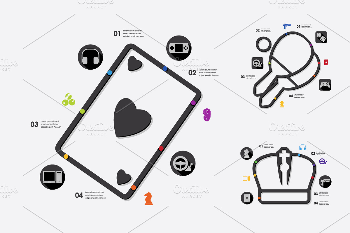 9 game infographic, a Presentation Template by Palau