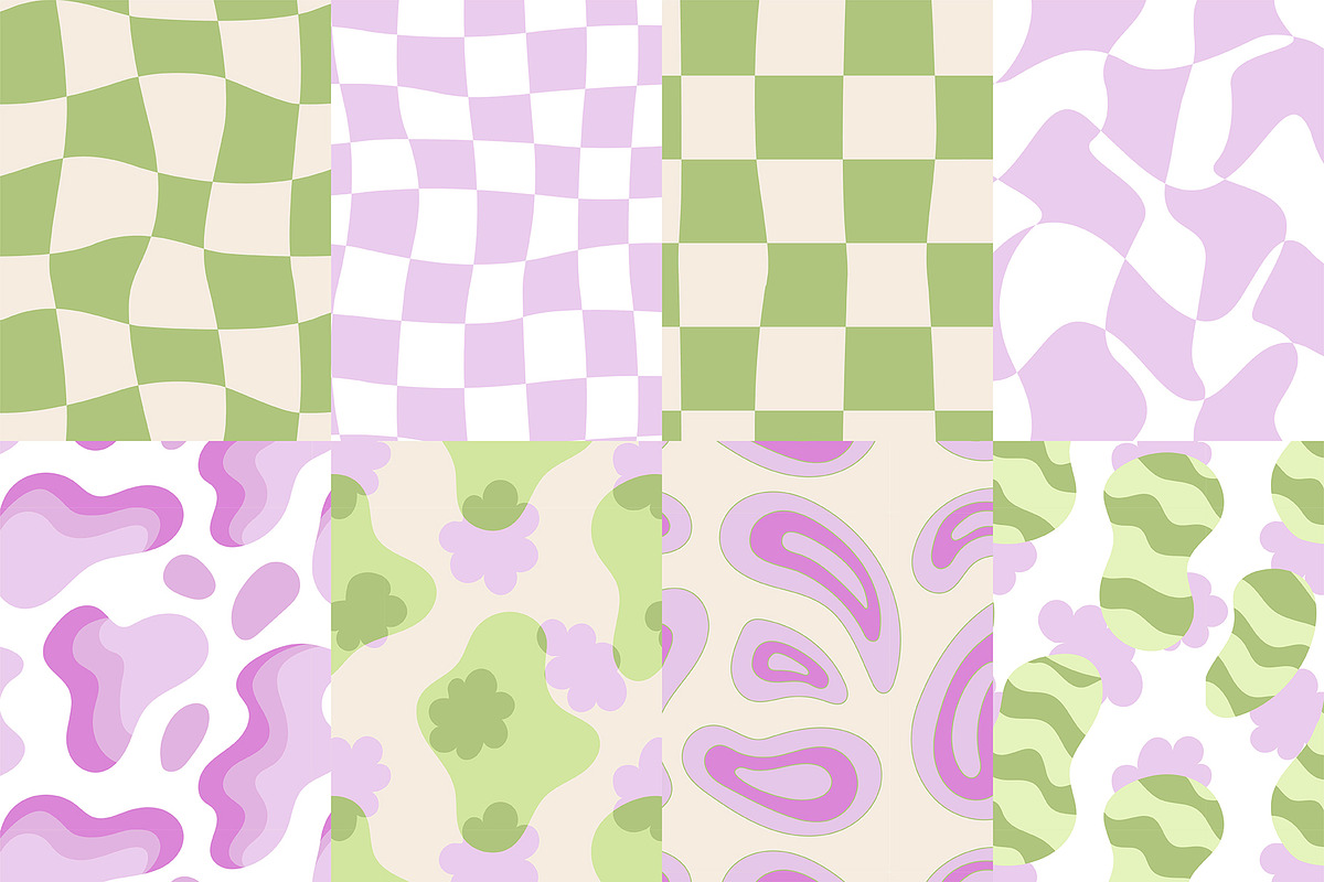 Y2K Wavy Patterns collection, a Pattern Graphic by Felizabeth Design (Photo 12 of 13)