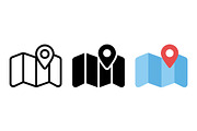 Map Location Pin Vector Icon Set, a Solid Icon by Artonix (Thumbnail 2 of 2)