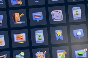 3D Content Icons