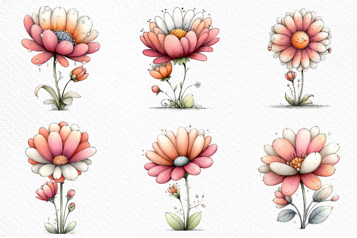 Whimsical Spring Daisy Flower Png, an Illustration by Craft Nest (Photo 5 of 11)