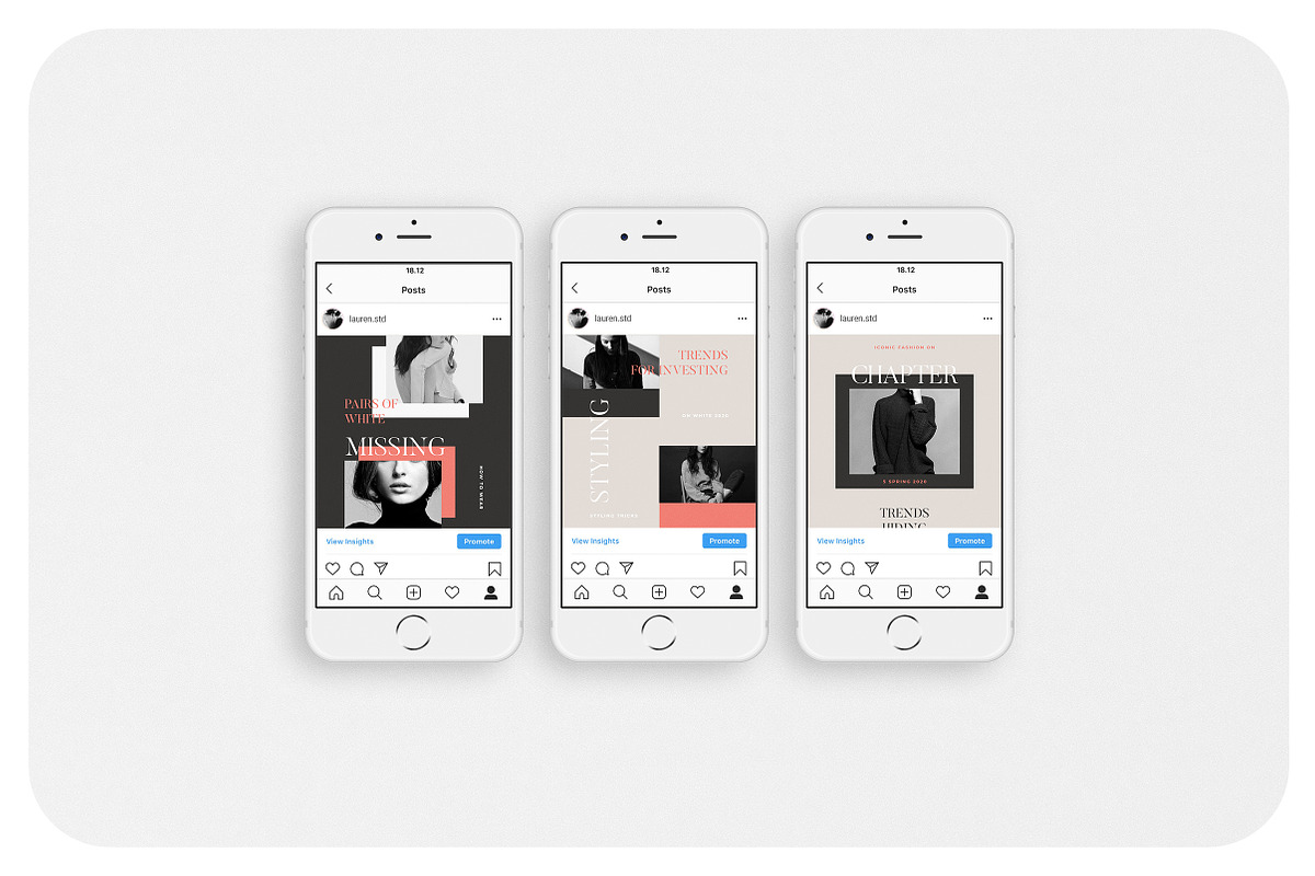 LAUREN Instagram Feed, a Social Media Template by Aprilea (Photo 3 of 7)