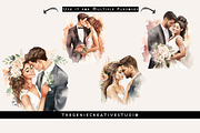 Watercolor Bride & Groom PNG Clipart, a Person Illustration by Geniecreativestudio (Thumbnail 6 of 9)