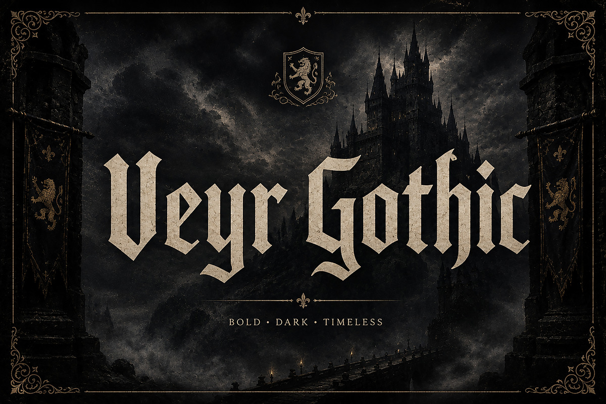 Veyr Gothic - Blackletter Font, a Blackletter Font by Wow Magic (Photo 1 of 6)