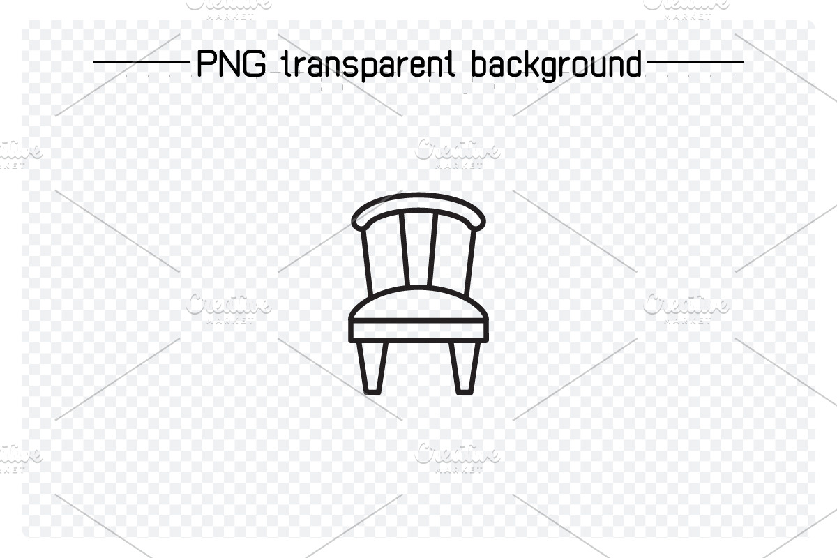 Chair Line Icons Set, an Outline Icon by Designfour (Photo 3 of 7)