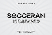 Socceran - Jersey kit display, a Sans Serif Font by indranesia (Thumbnail 1 of 3)