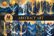 Abstract golden landscape painting, a Decorative Illustration by DamonYang's shop (Thumbnail 1 of 8)