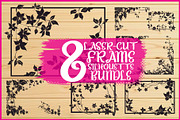 Floral Frame Silhouette Pack, an Illustration by BIPLOB EXPERT (Thumbnail 1 of 9)
