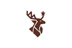 Geometric Star Deer Logo, a Branding & Logo Template by Vectorium Studio