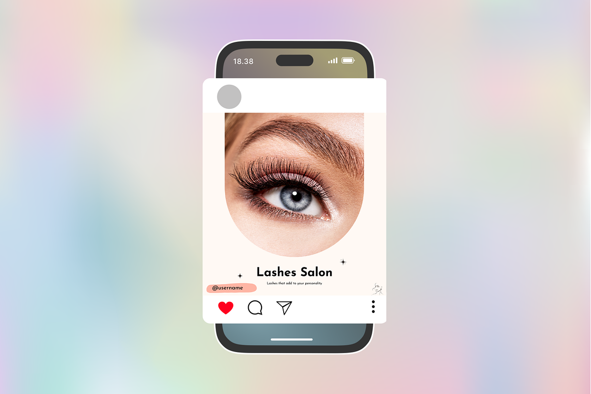 Lash Technician Instagram Posts, a Social Media Template by Adored Templates (Photo 3 of 10)