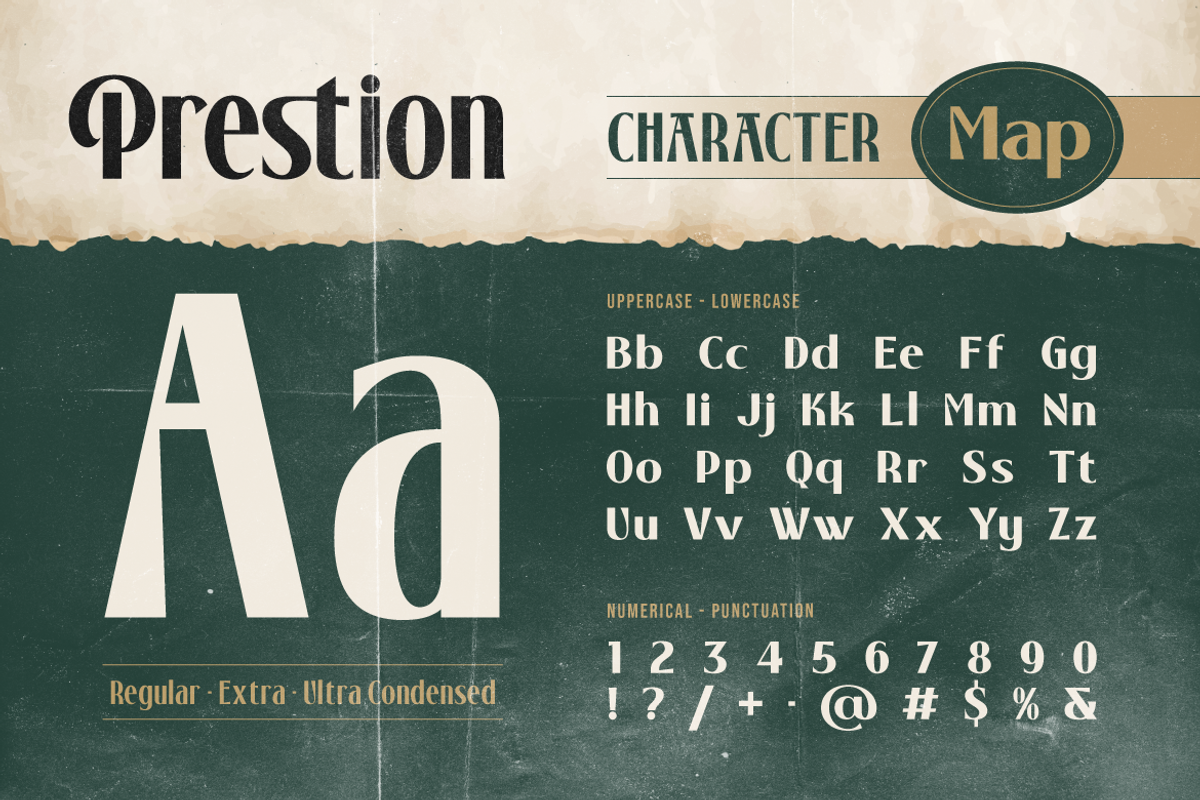 Prestion, a Sans Serif Font by Burntilldead (Photo 2 of 12)