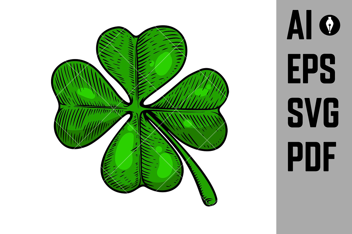 Illustration of leaf of clover, an Object Illustration by Vectorhight