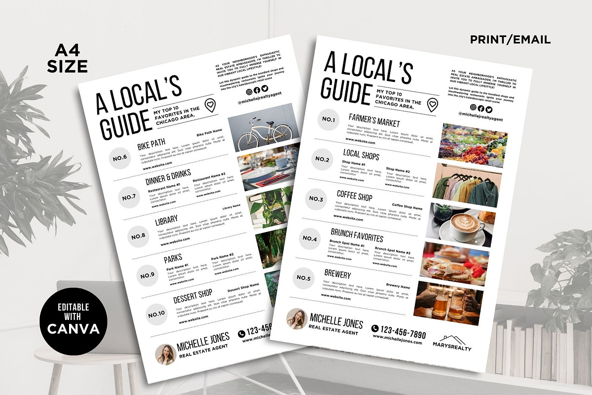 Real Estate Local Guide Flyer Canva, a Flyer Template by CreativeVinesStore (Photo 1 of 6)
