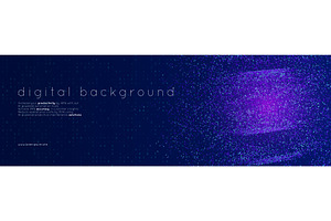 Blue Tech Dots Abstract Background, a Technology Illustration by Holo Art
