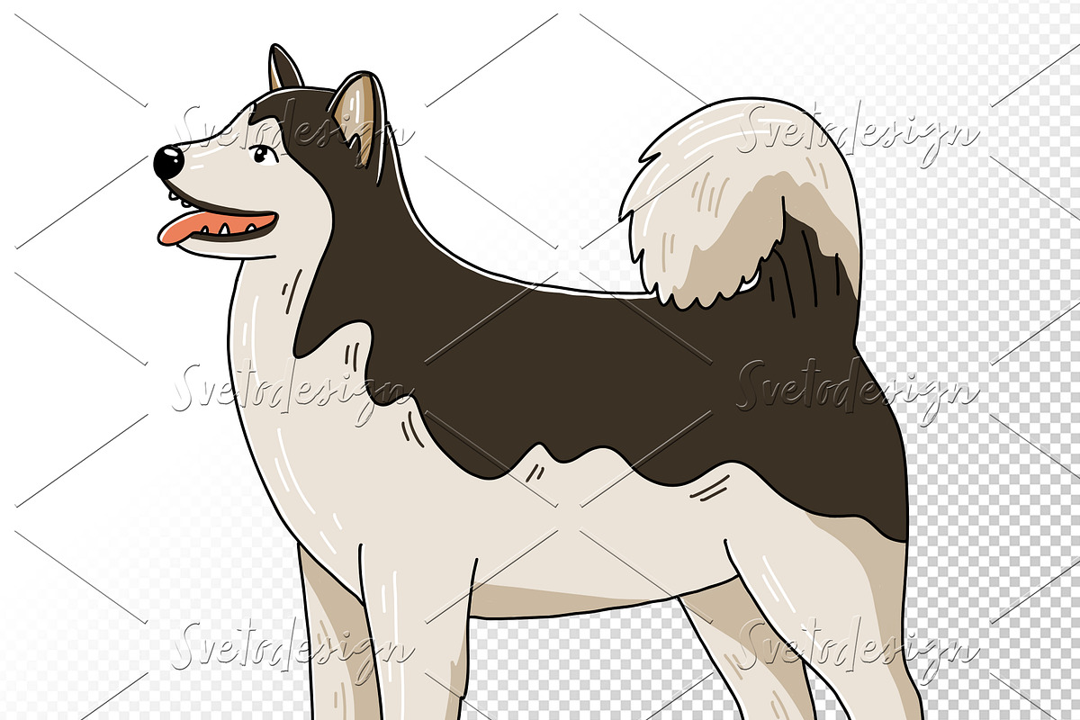 Dogs breed clipart illustrations., an Animal Illustration by svetodesign (Photo 5 of 8)