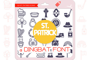St. Patrick Icons - Dingbat Font