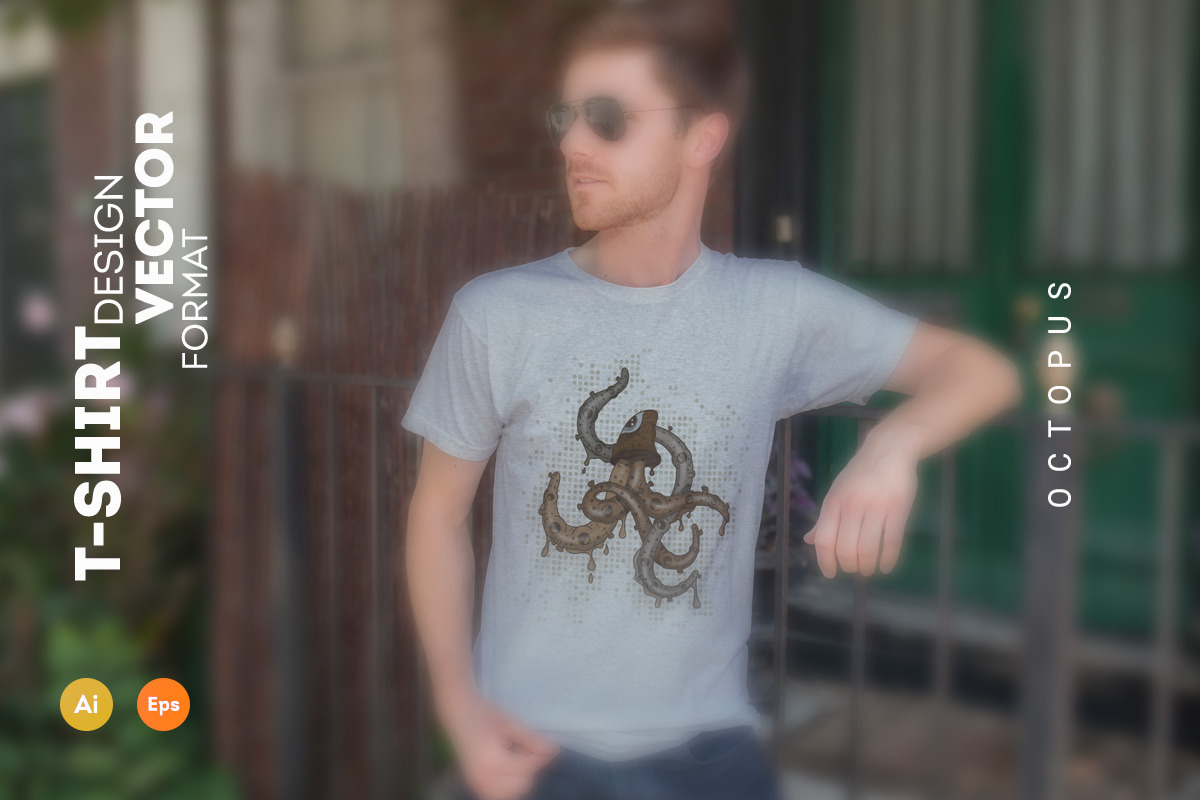 Octopus-TShirt and Poster Design, an Illustration by Cre8iveSense (Photo 5 of 5)