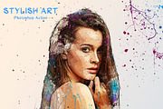 Stylish Art Photoshop Action, an Action Add-On by Grishka89 (Thumbnail 1 of 5)