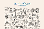 Shells and Pearls Coastal Vector Set, an Object Illustration by VerAna (Thumbnail 17 of 18)