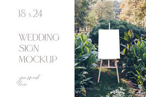 Easel Mockup,18x24 Sign Mockup