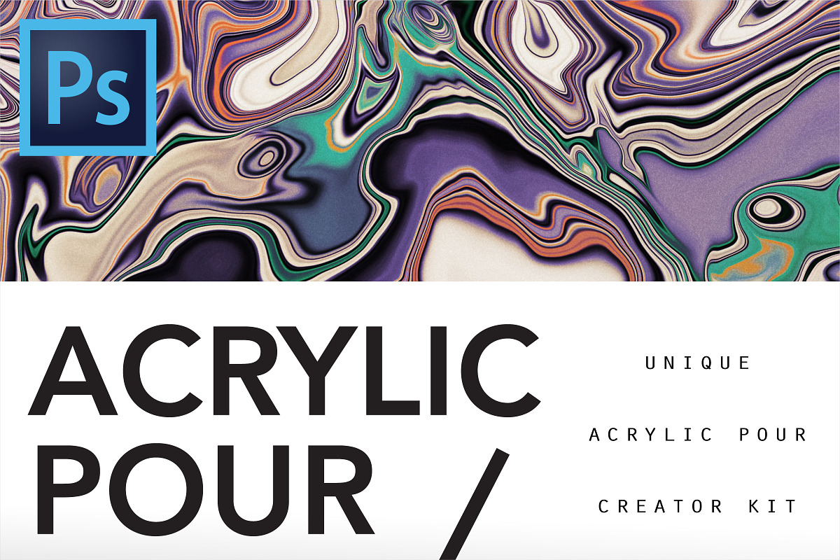 Acrylic Pour Creator for Photoshop, a Plug-in Add-On by Drifter Studio PrintShop (Photo 1 of 12)