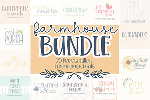 Farmhouse Handwritten Font Bundle, a Handwritten Font by Designing Digitals