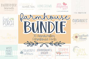 Farmhouse Handwritten Font Bundle