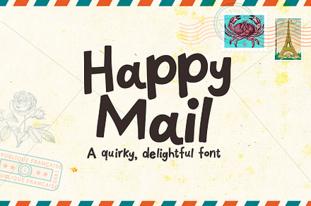 Happy Mail Font, a Font by Quirky Queen Media