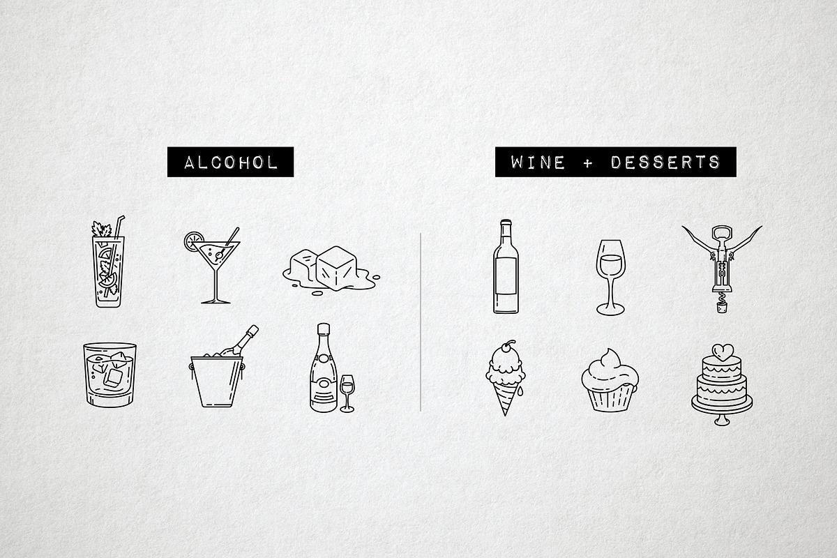 Drink and Food Icons Pack, an Outline Icon by Hatch Design Workshop (Photo 5 of 12)