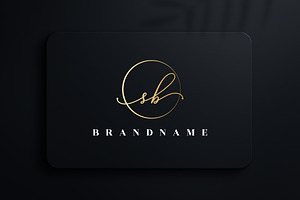 Letter SB Handwritten Signature Logo