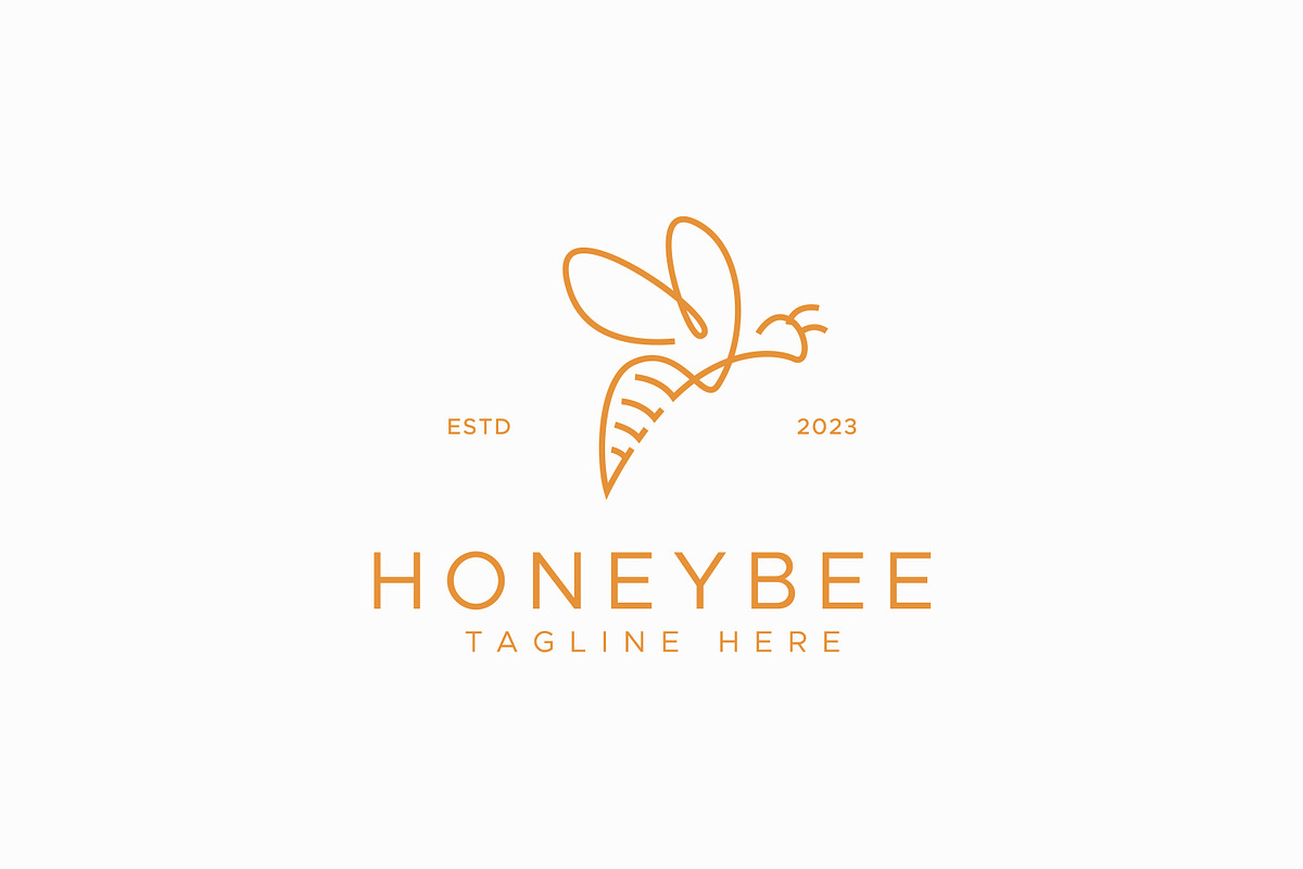 Honey Bee Side View Abstract Logo, a Branding & Logo Template by Signatoro (Photo 2 of 2)