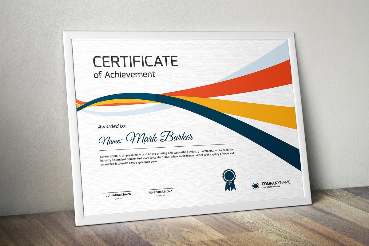 Certificate Word | PSD | AI, a Stationery Template by Curve Design (Photo 3 of 6)