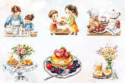 Mother's Day Brunch Watercolor Png, an Illustration by RobertsArt (Thumbnail 2 of 7)