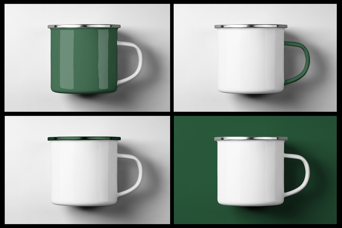 7 Mockups of Enamel Metal Mug, a Cups & Container Mockup by Grow Design Craft Studio (Photo 3 of 8)