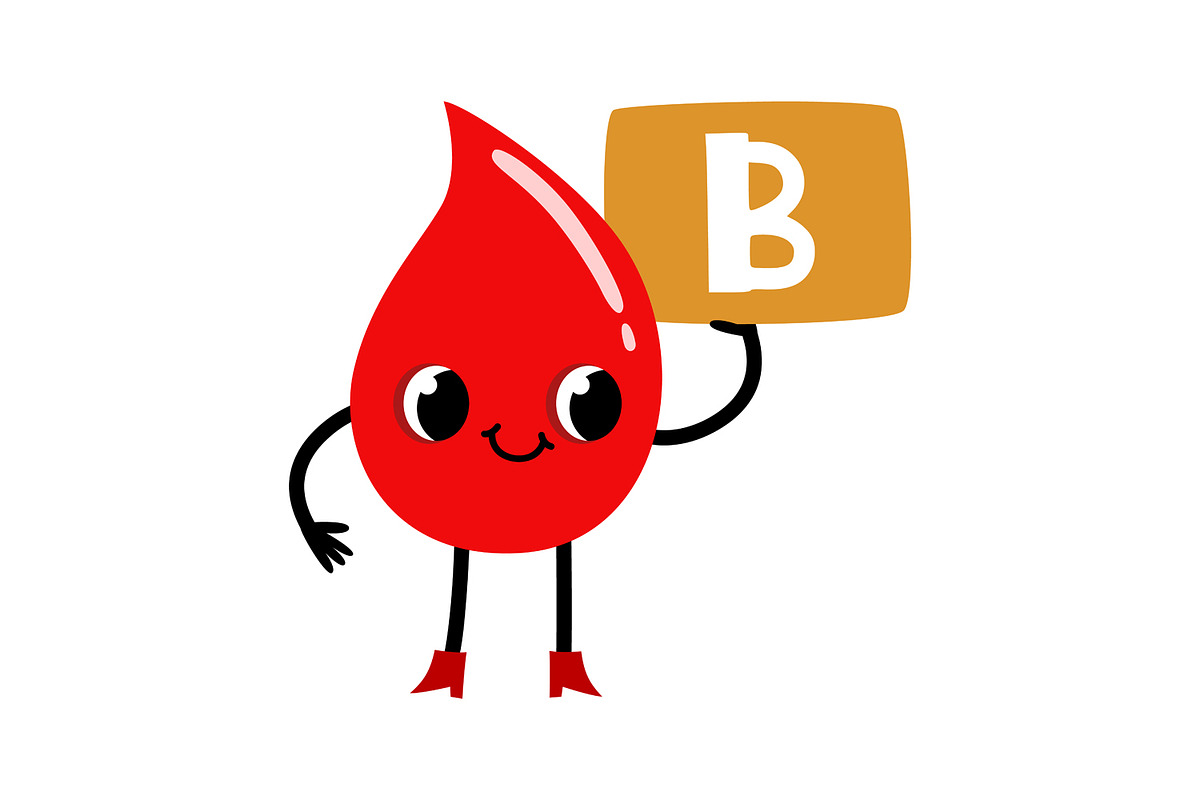 Cute Blood Type Mascot Set, a Healthcare Illustration by the_myro (Photo 4 of 5)
