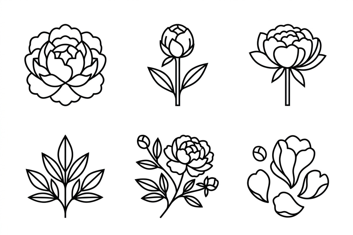 Bundles Set Floral Wedding Icons, an Outline Icon by adenpinkstore (Photo 38 of 44)
