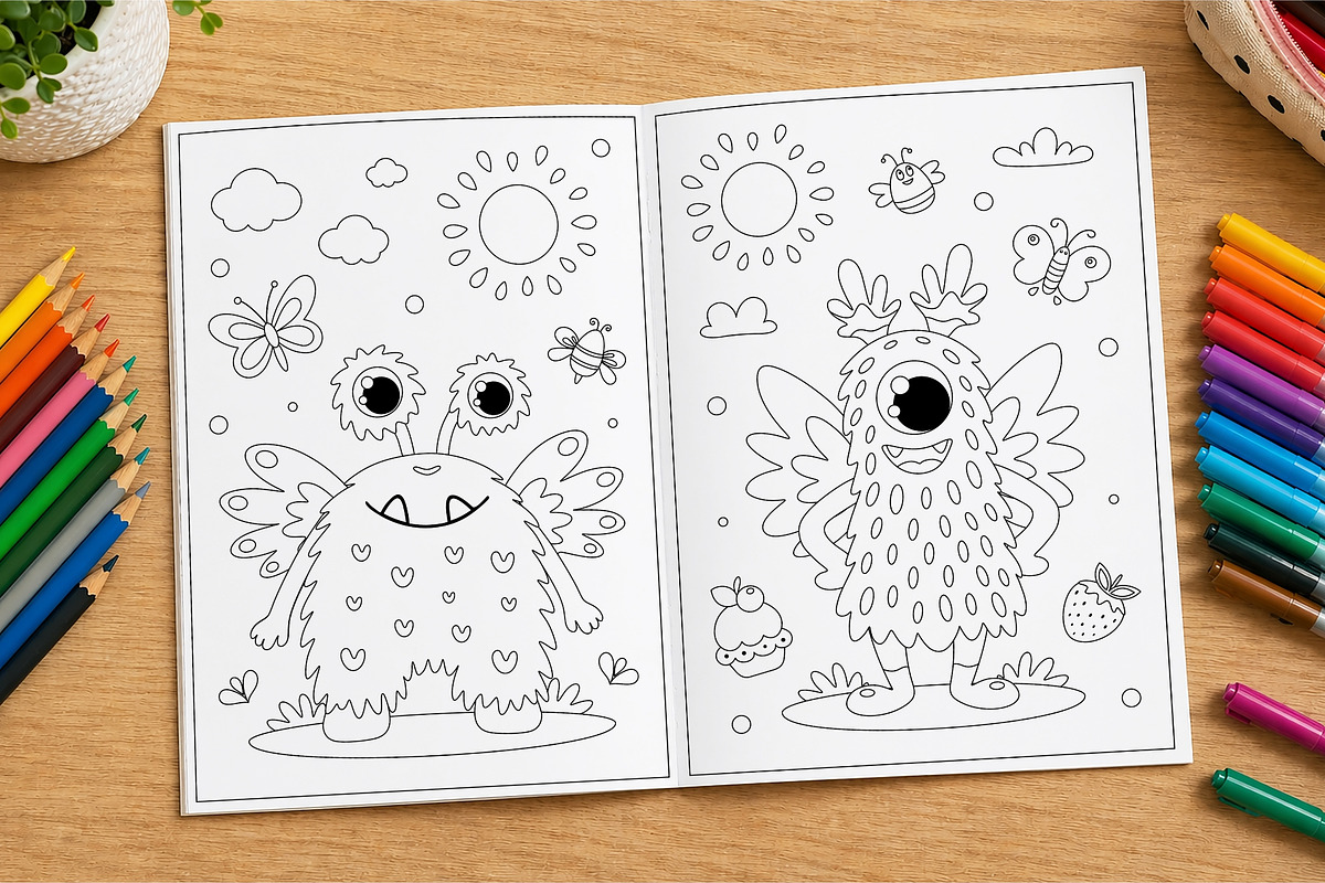 Coloring book for kids, an Education Illustration by LartGraphics (Photo 2 of 8)