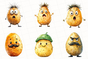 Funny Potato Watercolor Clipart, an Illustration by OK Design (Thumbnail 3 of 5)